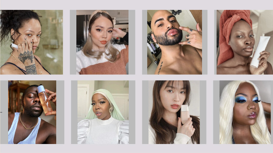 FENTY BEAUTYオフィシャルHPより。　多様な人たちがブランドのコミュニティに参加しています。